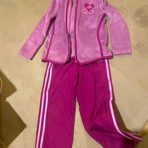 2 girls adidas outfits